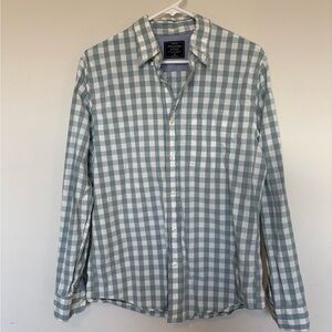 Abercrombie & Fitch light blue and White Plaid Shirt